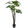 vidaXL Umel&aacute; rastlina monstera s kvetin&aacute;čom, 130 cm, zelen&aacute;
