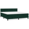 vidaXL Posteľn&yacute; r&aacute;m boxsping s matracom tmavozelen&yacute; 180x200 cm zamat