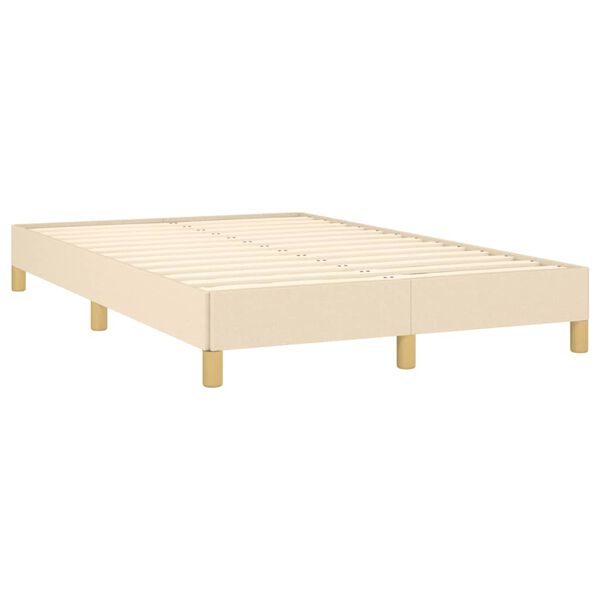 vidaXL Boxspring posteľ s matracom kr&eacute;mov&aacute; 120x190 cm l&aacute;tka