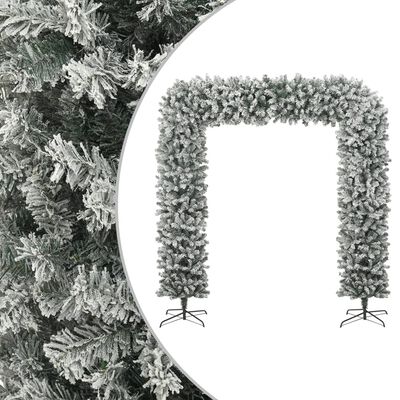 vidaXL Oblúkový vianočný stromček so snehom 240 cm