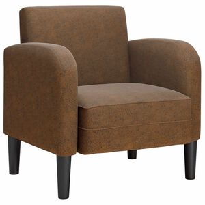 VidaXL Pohovka s opierkami hned&aacute; 54 cm umel&aacute; koža