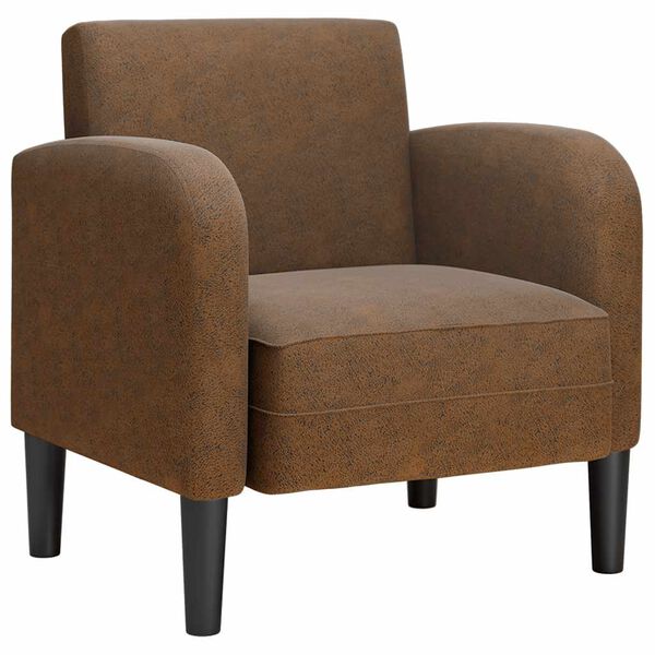 VidaXL Pohovka s opierkami hned&aacute; 54 cm umel&aacute; koža