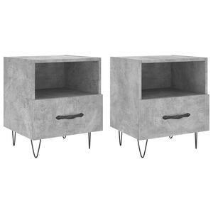 vidaXL Nočn&eacute; stol&iacute;ky 2 ks bet&oacute;novo siv&eacute; 40x35x47,5 cm kompozitn&eacute; drevo