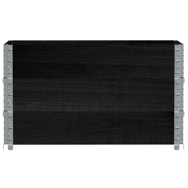 vidaXL Paletov&eacute; ohr&aacute;dky 3 ks čierne 100x50 cm borovicov&yacute; mas&iacute;v