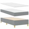 vidaXL Boxspring posteľ s matracom tmavo&scaron;ed&aacute; 90x190 cm Svetlosiv&aacute;