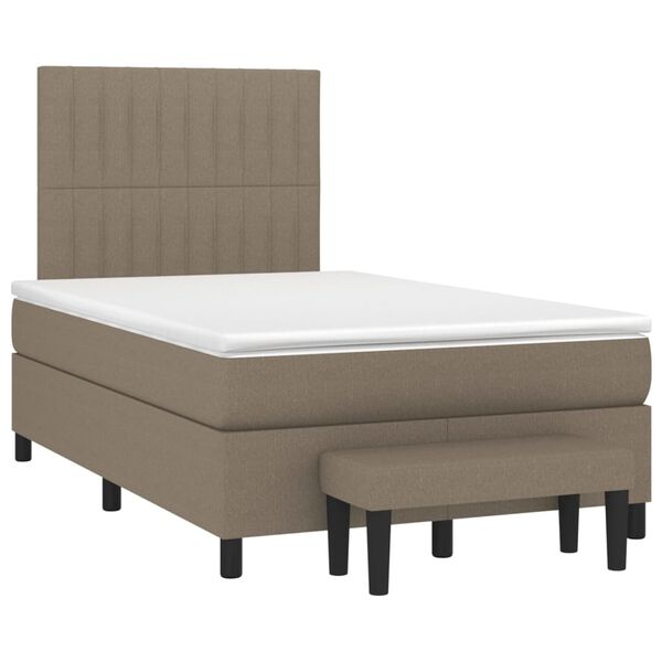 vidaXL Boxspring posteľ s matracom sivohned&yacute; 120x200 cm l&aacute;tka