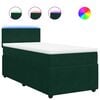 vidaXL Posteľn&yacute; r&aacute;m boxsping s matracom tmavozelen&yacute; 80x200 cm zamat