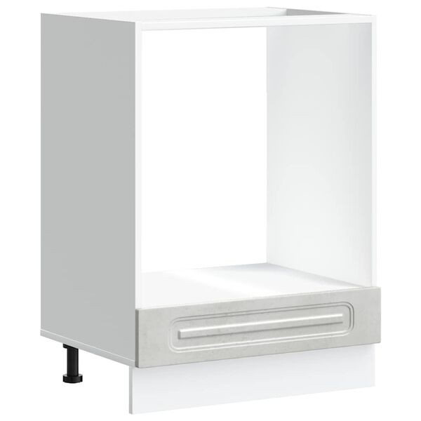 vidaXL Skrinka na rúru Kalmar, betónovo sivé, kompozitné drevo