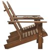 vidaXL Záhradné stoličky Adirondack+stolík, jedľový masív, hnedé