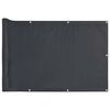 vidaXL Balk&oacute;nov&aacute; z&aacute;stena, antracitov&aacute; 300x90 cm, PVC