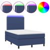 vidaXL Boxspring posteľ s matracom a LED modr&aacute; 120x190 cm l&aacute;tka