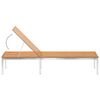 vidaXL Z&aacute;hradn&eacute; ležadlo s podložkou teakov&yacute; mas&iacute;v a nehrdzavej&uacute;ca oceľ