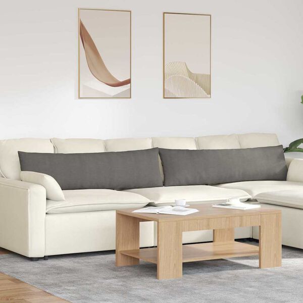 vidaXL Vankúše na pohovku 2 pcs Svetlosivá 145 x 40 cm