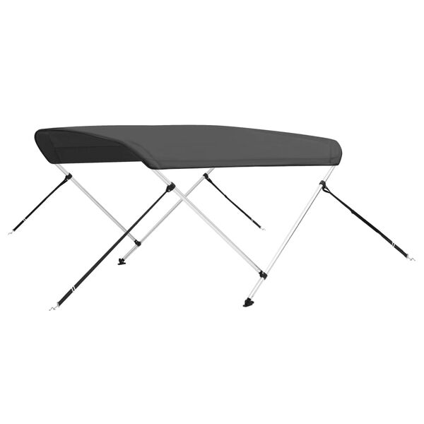 vidaXL Strieška Bimini s 2 oblúkmi antracitová 180x150x110 cm