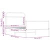 vidaXL Posteľný rám bez matraca 107x203 cm dub sonoma kompozitné drevo