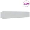 vidaXL Z&aacute;hradn&eacute; obruby 20 ks 100 x 20 cm Pozinkovan&aacute; oceľ Strieborn&aacute;