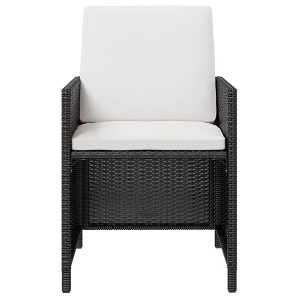 vidaXL 13-dielna vonkajšia jedálenská súprava s vankúšmi polyratan čierna