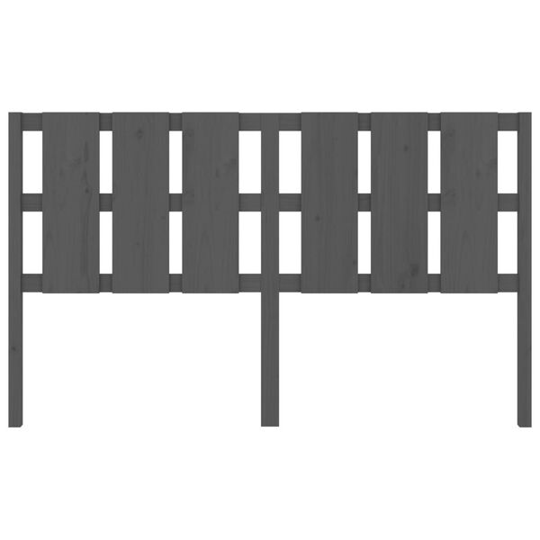 vidaXL Čelo postele siv&eacute; 185,5x4x100 cm mas&iacute;vna borovica