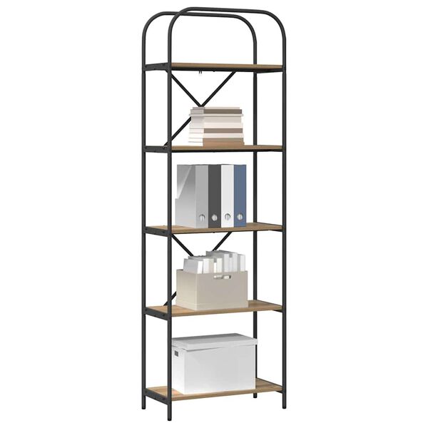 vidaXL Reg&aacute;l na knihy Remeseln&yacute; dub 60 x 30 x 183 cm Kompozitn&eacute; drevo