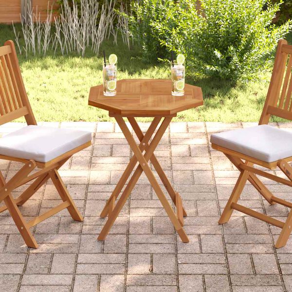 vidaXL Stolov&aacute; doska 60x60x2,5 cm osemuholn&iacute;k mas&iacute;vne teakov&eacute; drevo