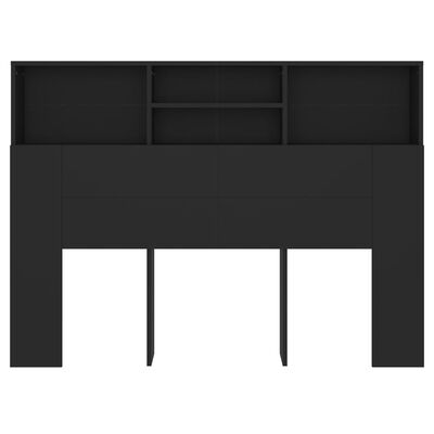 vidaXL Čelo postele so skrinkou čierne 140x19x103,5 cm