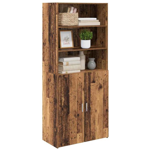 vidaXL Highboard Star&eacute; drevo 80 x 42,5 x 185 cm Kompozitn&eacute; drevo