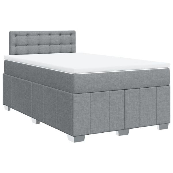 vidaXL Boxspring posteľ s matracom bledosiv&aacute; 120x190 cm l&aacute;tka