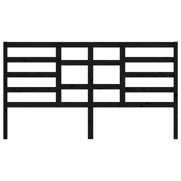 vidaXL Čelo postele čierne 206x4x104 cm mas&iacute;vna borovica