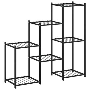 vidaXL Stojan na kvety 83x25x80 cm čierny kovov&yacute;