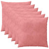 vidaXL Poťah na podložku 6 pcs HEERLEN Ružov&aacute; 60 x 60 cm Zamat