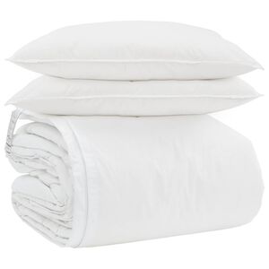 vidaXL Sada prikr&yacute;vok s vank&uacute;&scaron;om 3 pcs Biela Husacia perie