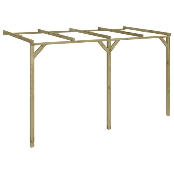 vidaXL Pergola k stene domu 2x4x2,2 m, drevo