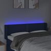 vidaXL Čelo postele s LED modr&eacute; 147x16x78/88 cm l&aacute;tka