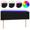 vidaXL Čelo postele s LED čierne 163x16x78/88 cm l&aacute;tka