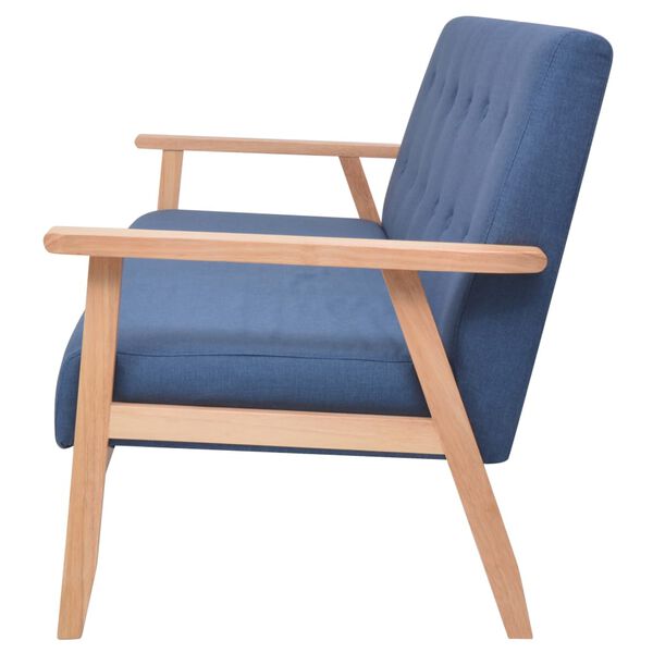 vidaXL 3-miestna pohovka, látka, modrá