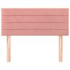 vidaXL Čelo postele ružové 100x5x78/88 cm zamat