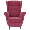 vidaXL Kreslo wingback s podnožkou vínovočervené zamatové