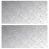 vidaXL Schodov&yacute; ro&scaron;t Obdĺžnikov&yacute; 2 pcs Strieborn&aacute; 60 x 30 cm Hlin&iacute;k