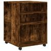 vidaXL Pr&iacute;ručn&yacute; stol&iacute;k a kolieska dymov&yacute; dub 55x60x78 cm kompoz. drevo