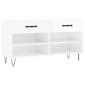 vidaXL Lavička na top&aacute;nky, leskl&aacute; biela 102x35x55 cm, kompozitn&eacute; drevo