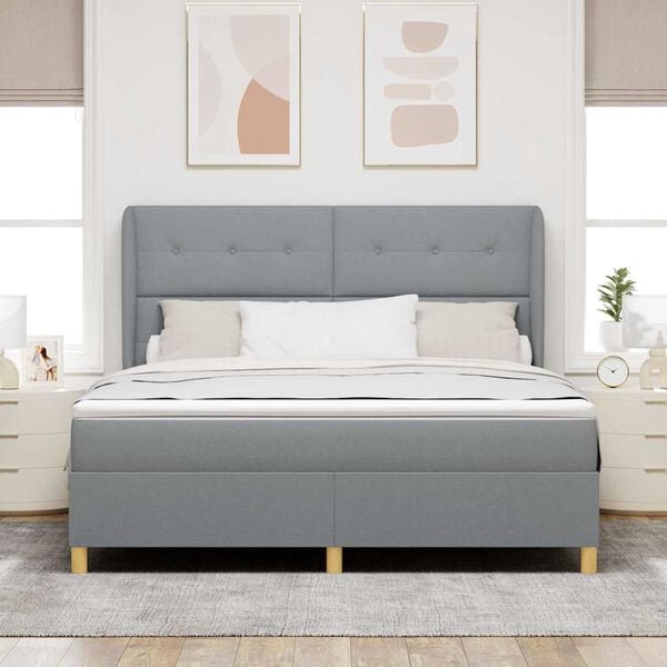 vidaXL Boxspring posteľ s matracom tmavo&scaron;ed&aacute; 90x190 cm Svetlosiv&aacute;