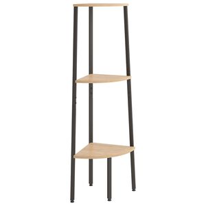 vidaXL 3-poschodov&aacute; rohov&aacute; polica bledohned&aacute; a čierna 45,5x31,5x120 cm