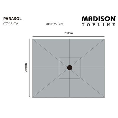 Madison Slnečník Corsica 200x250 cm bledobéžová