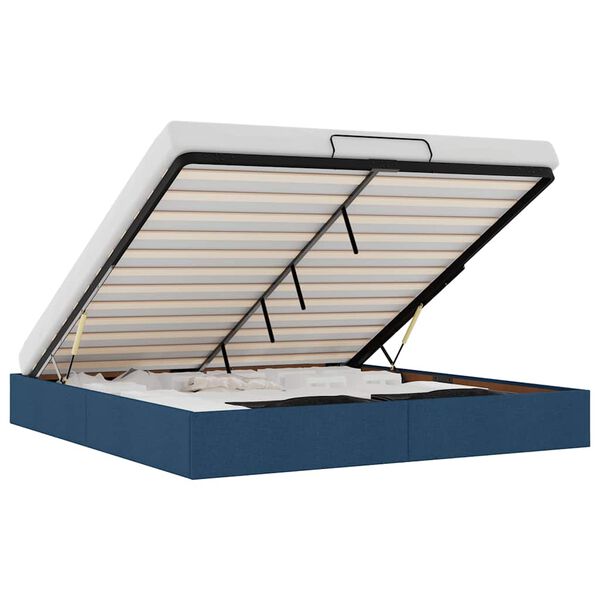 vidaXL Osmansk&yacute; r&aacute;m postele bez matraca Modr&aacute; 180x200 cm L&aacute;tka