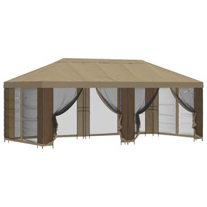 vidaXL Z&aacute;hradn&yacute; alt&aacute;nok so bočn&yacute;mi stenami 6 x 3 m B&eacute;žov&aacute;