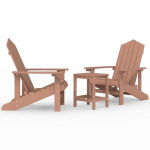 vidaXL Z&aacute;hradn&aacute; stolička Adirondack so stol&iacute;kom HDPE hned&aacute;