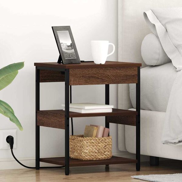 vidaXL Nočn&yacute; stol&iacute;k 2 pcs Hned&yacute; dub 41 x 31 x 51 cm Kompozitn&eacute; drevo