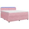 vidaXL Posteľ boxspring s matracom Ružov&aacute; 140 x 190 cm Zamat