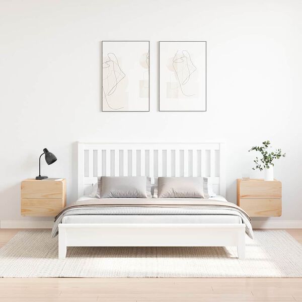 vidaXL Nočn&yacute; stol&iacute;k 2 pcs Pr&iacute;rodn&aacute; 39 x 34 x 33 cm Borovicov&yacute; mas&iacute;v