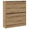 vidaXL Skriňa na top&aacute;nky 80 x 21 x 87,5 cm Kompozitn&eacute; drevo Dymov&aacute; dub